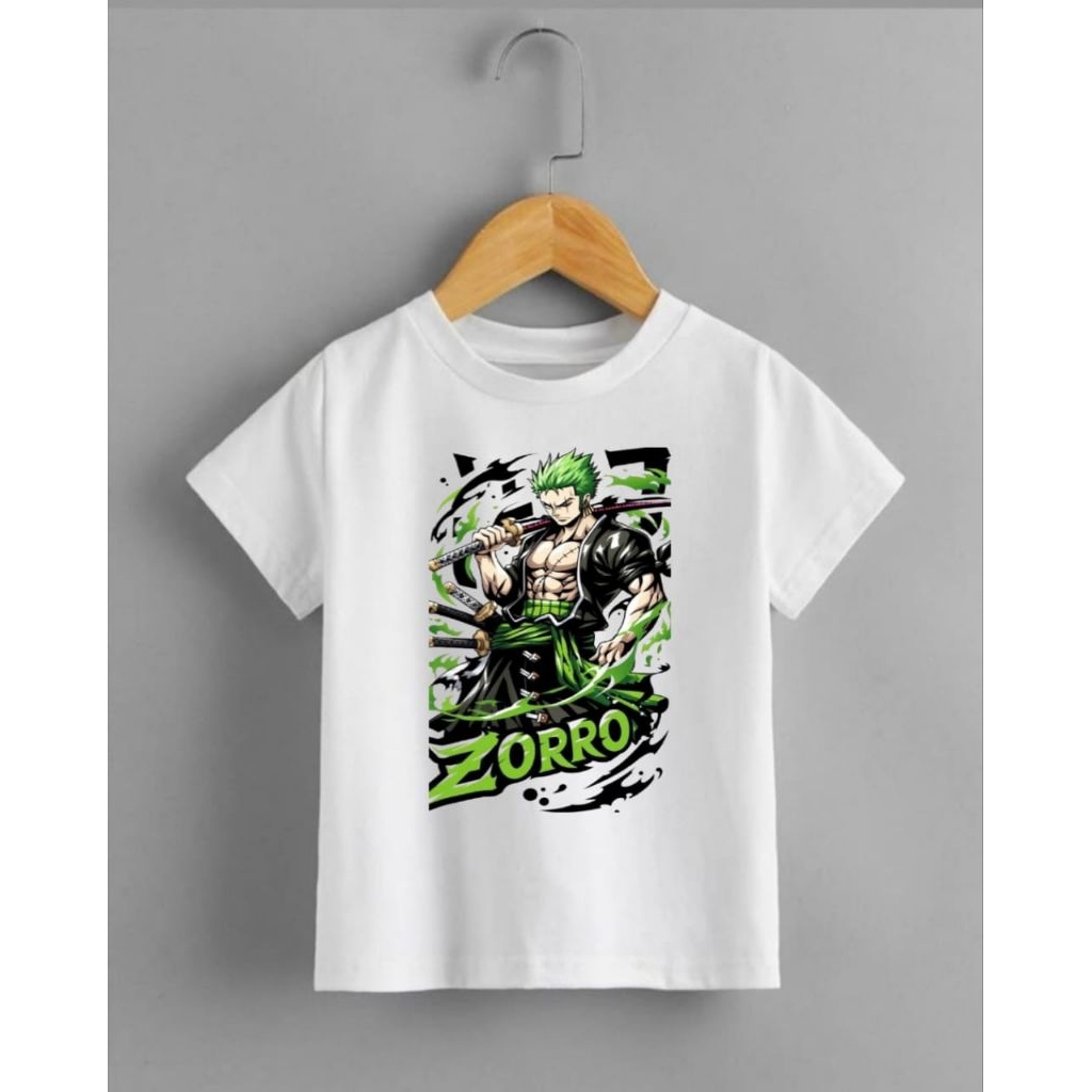 Atasan baju kaos anak Anak Dan Dewasa ZORO ONE PIECE