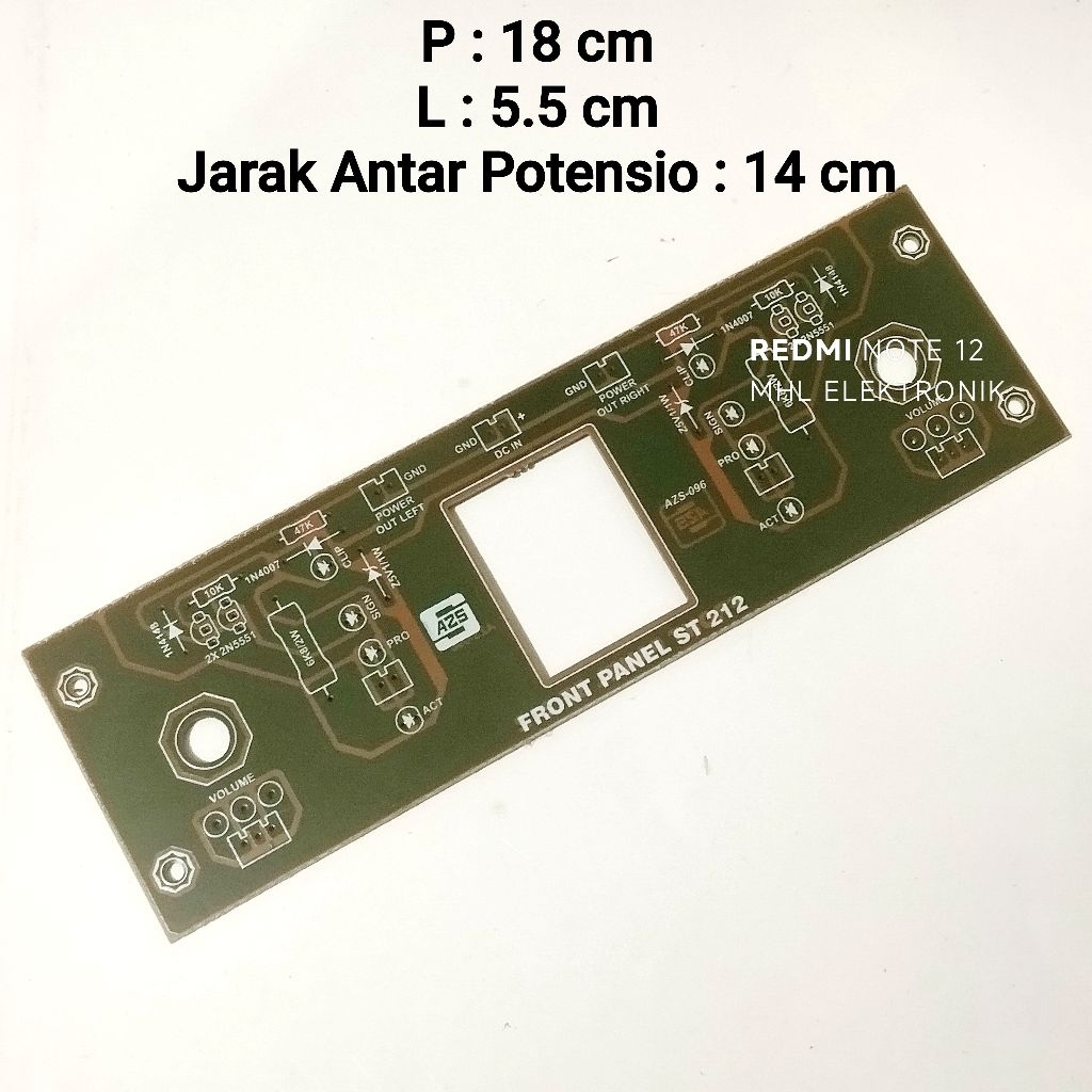 PCB Front Panel Stulous Series Panel Depan Box ST 212 Power Amplifier