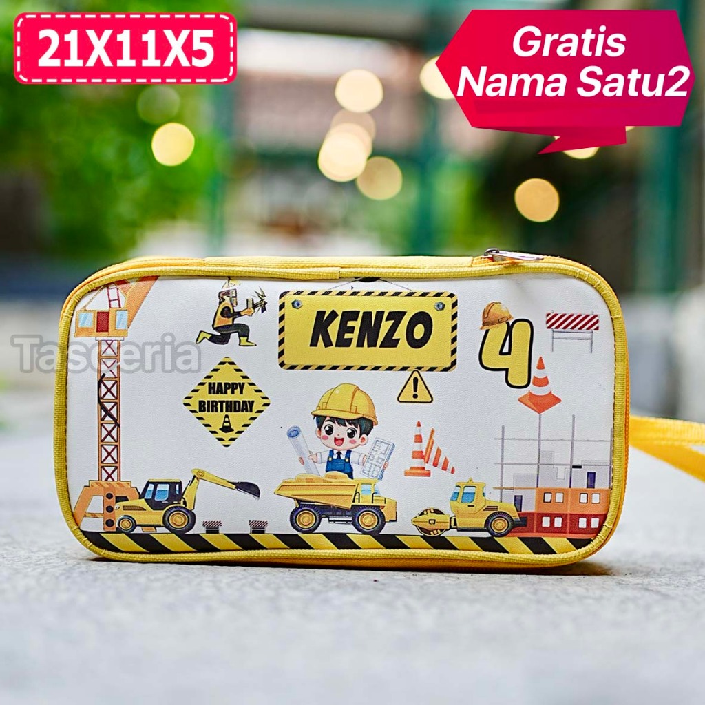 

Pencil Case Anak Custom Excavator / Hampers Souvenir Pencil Case Anak Custom
