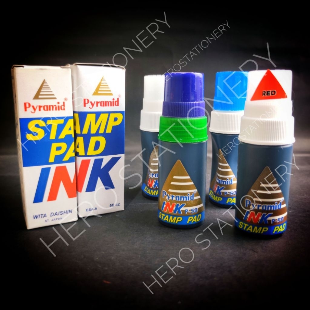 

Tinta stamp pad ink pyramid botol 50 cc