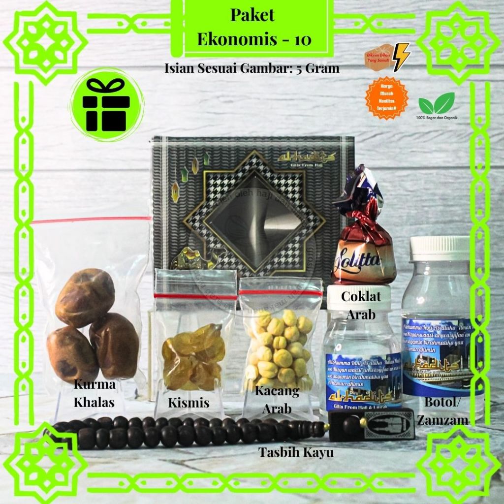 

Paket Oleh Oleh Haji dan Umroh 5gr + Tasbih dan Coklat Arab