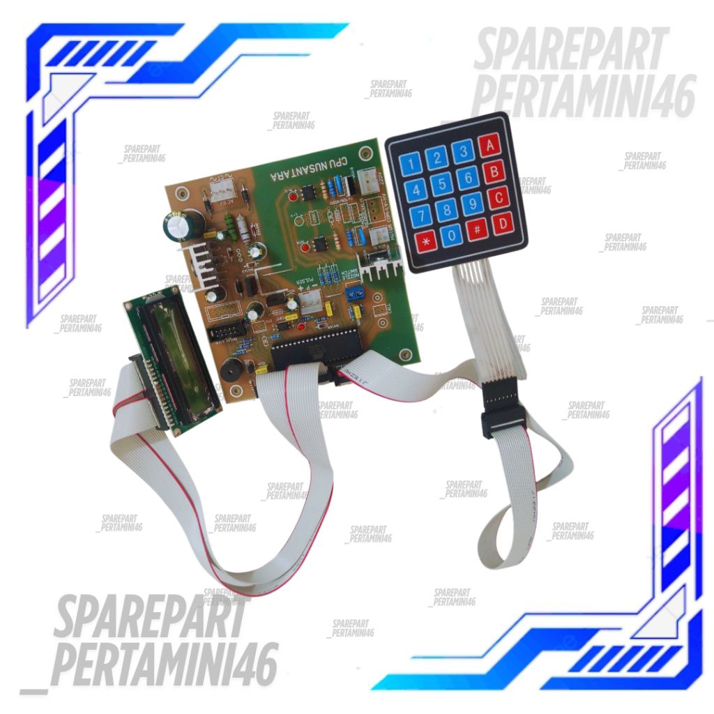 Cpu AC/DC Pertamini Set Kabel Sambungan Dan Keypad Tombol Pom Mini Digital