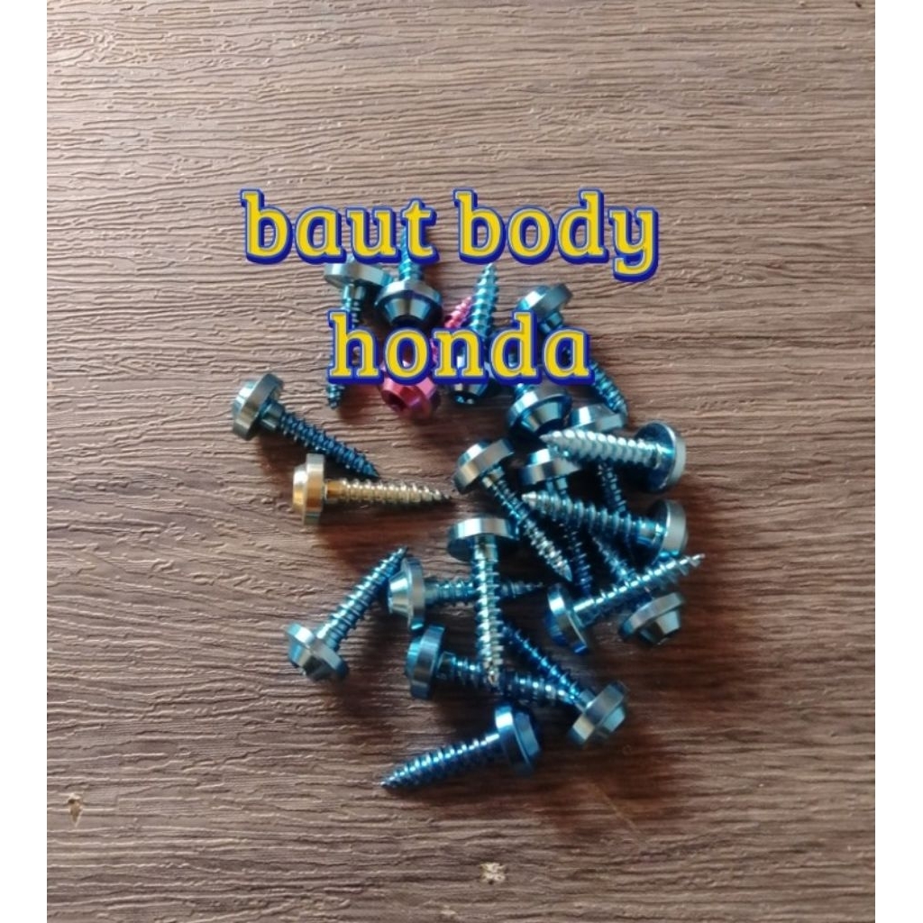Baut Body Kasar Honda M4 X 15 Beat Scoopy Vario Original Titanium