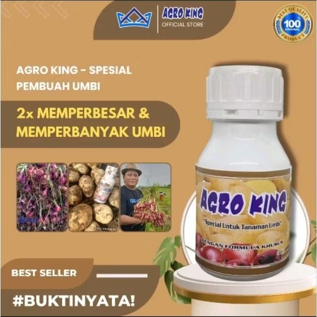 Agro King Spesial Umbi adalah pupuk cair khusus yang diformulasikan untuk meningkatkan pembesaran da
