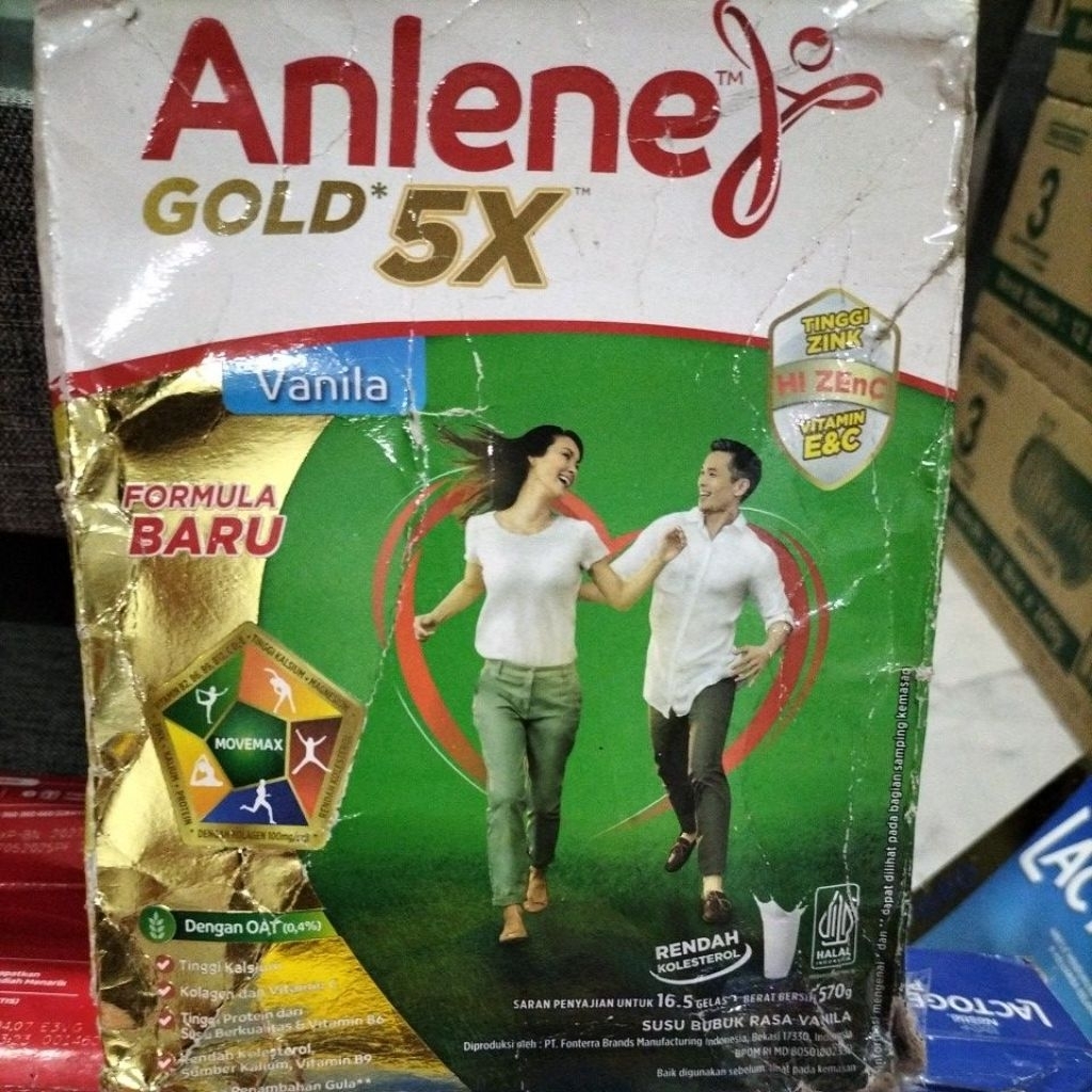 

PROMO CUCI GUDANG!! ANLENE Gold 5x 570gr. Kotak PENYOK. Paling Murah!!