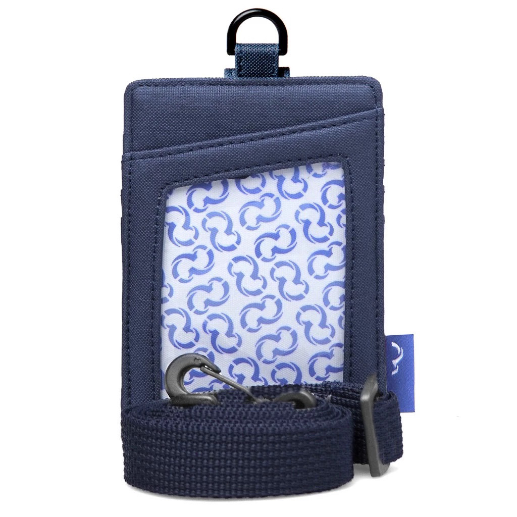 

Wallts Exon Navy Lanyard Name Tag ID Card Pria Wanita