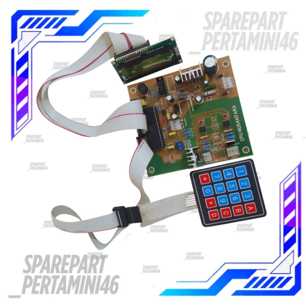 Cpu AC/DC Pertamini Set Kabel Sambungan Dan Keypad Tombol Pom Mini Pertamini
