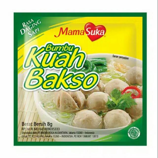 

MamaSuka Bumbu Kuah Bakso 8 gr Kemasan Sachet