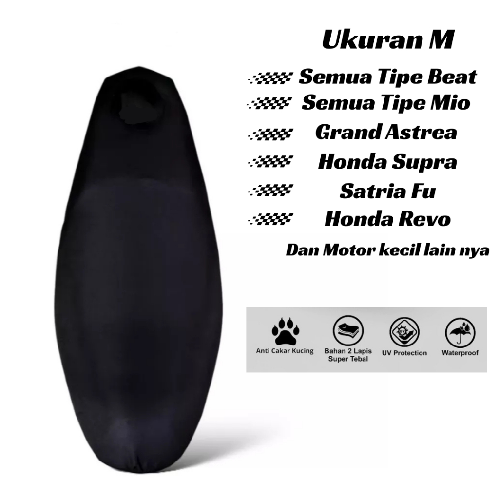 Sarung Jok Motor Tahan Air Anti Panas Premium Tebal Untuk Semua Tipe Beat Dan Semua Tipe Mio
