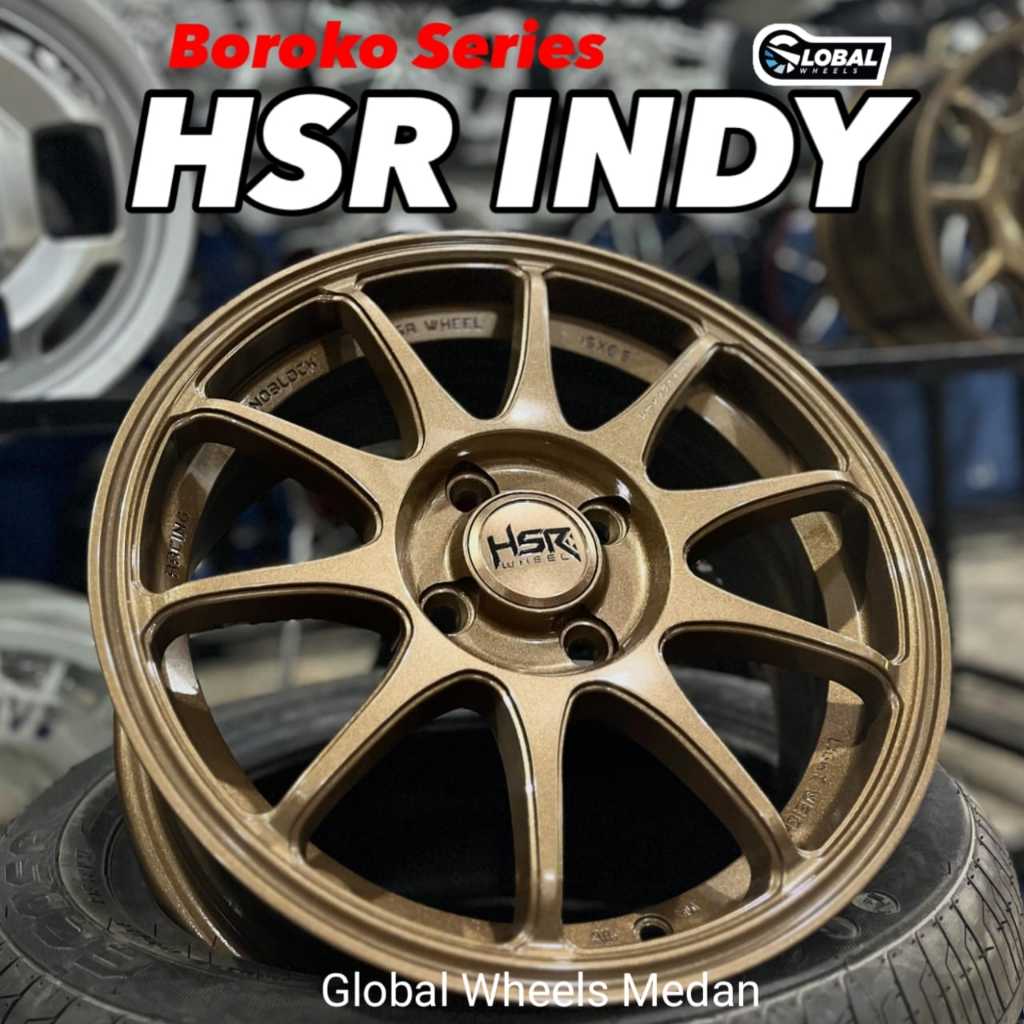 Velg Mobil Jdm Jarijari Ring 15 HSR Indy Original Glossy Bronze Bestfor Brio,Agya,Sigra