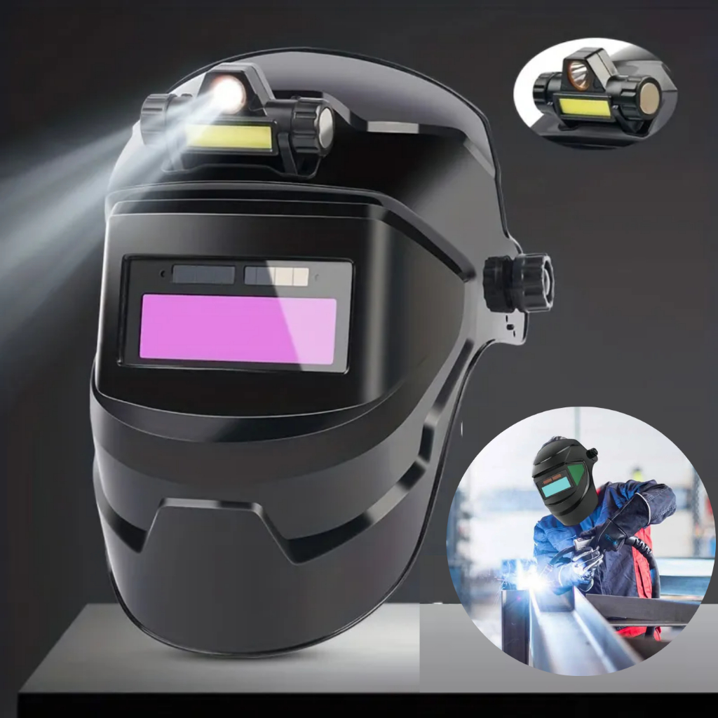 GO Helm Las Otomatis Gelap Terang Ori + Senter Led