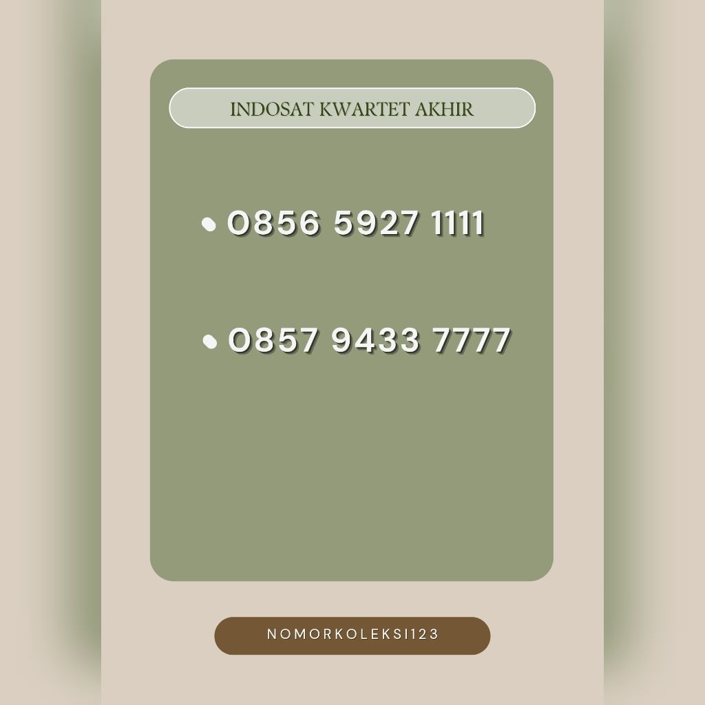 indosat cantik kwartet 1111,7777 nomor cantik indosat murah