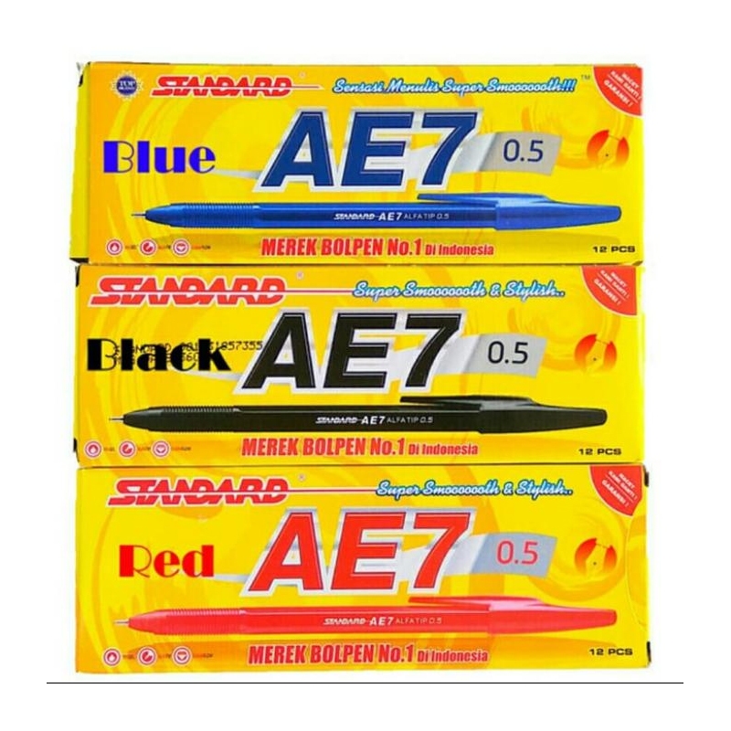 

Pena | Pulpen | Balpen Standard AE-7 0.5 mm (1PACK)