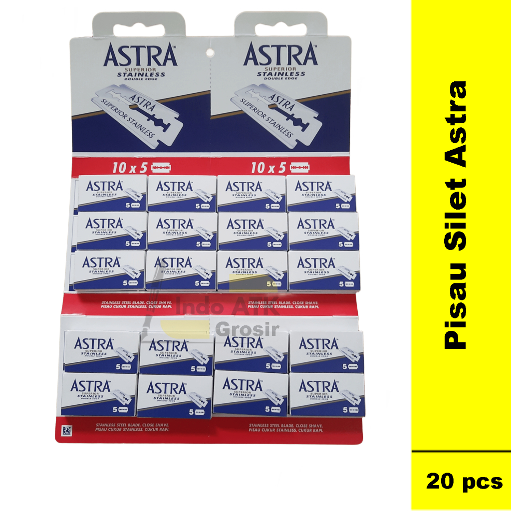 1 Papan Pisau Silet ASTRA isi 20 Pak / Silet ASTRA