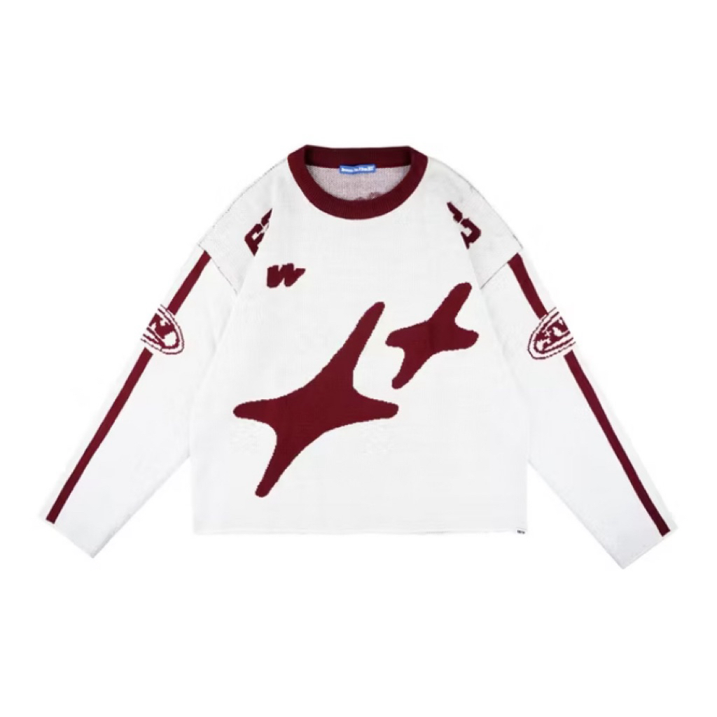 WP Company - Knitwear BOXY Rate Football Star Knit Switer Unisex