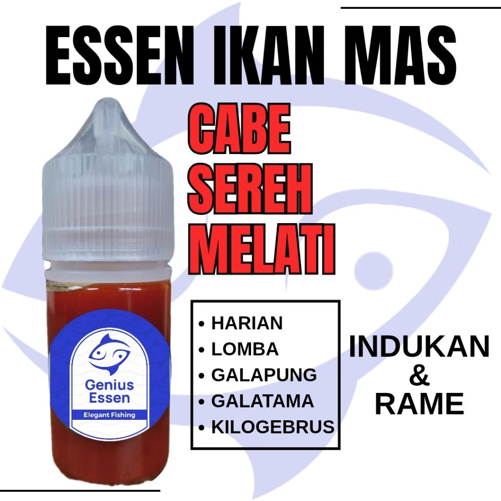 ESSEN IKAN MAS AROMA CABE SEREH MELATI essen ikan mas harian essen ikan mas lomba essen ikan mas gal