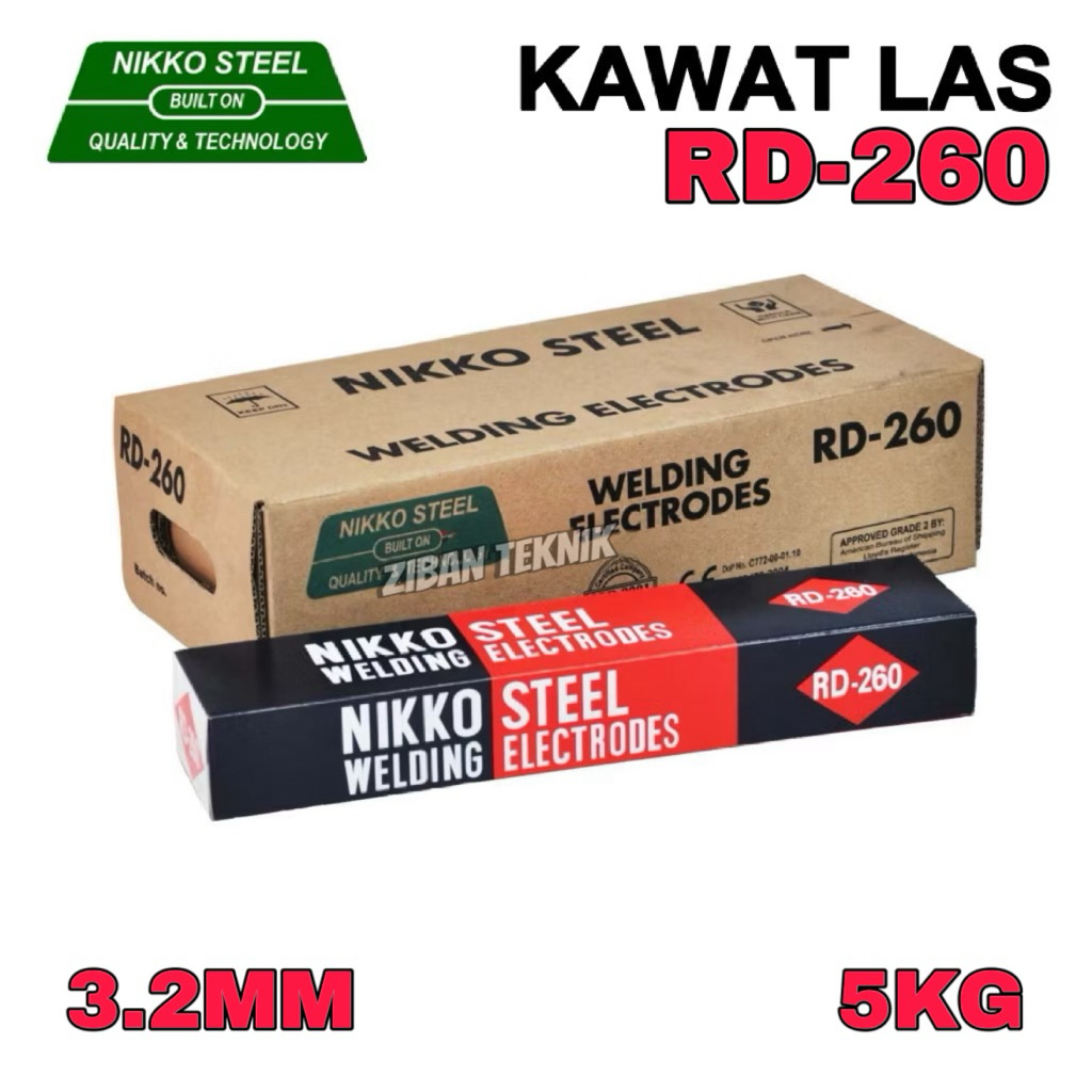 KAWAT LAS RD-260 NIKKO STEEL UKURAN 3.2MM