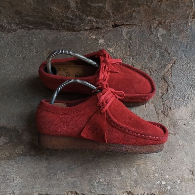 Clarks Wallabee Maroon Suede