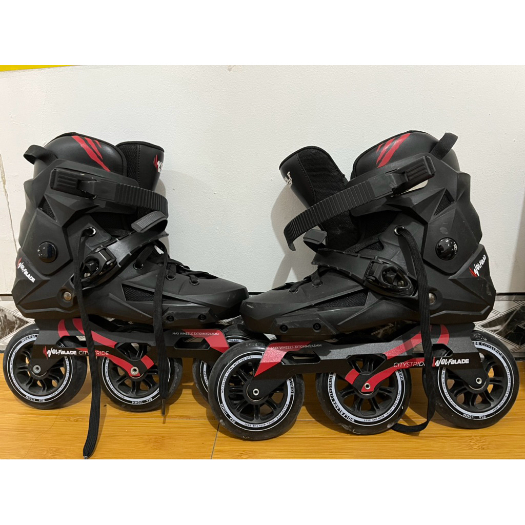 [Preloved] Inline Skate 3 Wheel 110mm (Sepatu Roda) Wolfblade