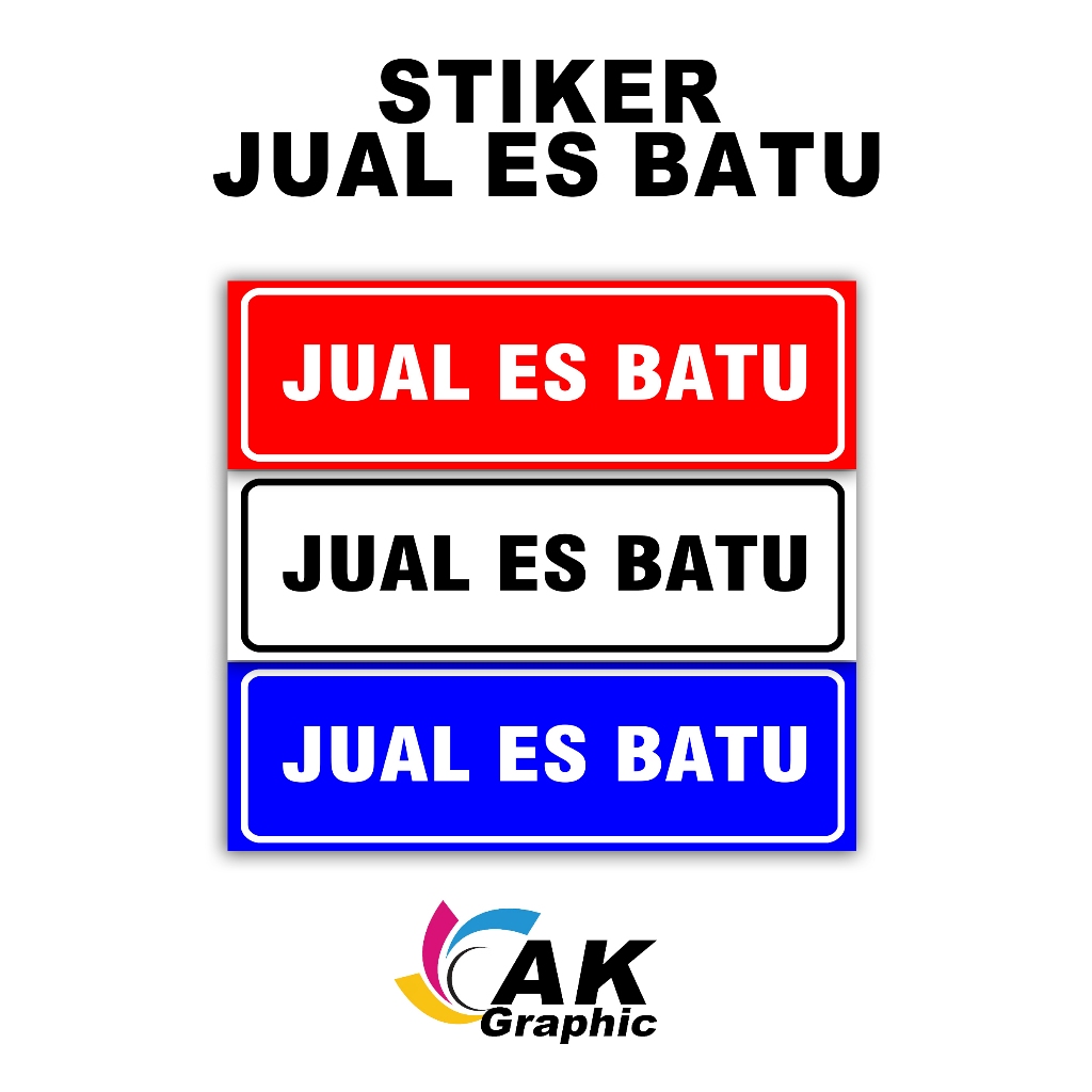 

STIKER VINLY JUAL ES BATU LAMINASI GLOSSY