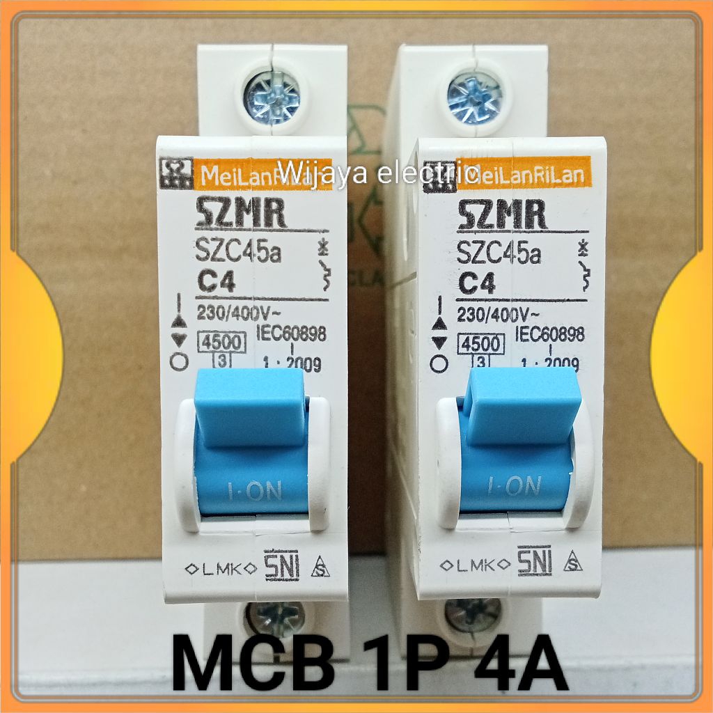 MCB 1P 4A SZC45a mcb 1phase c4 original SZMR