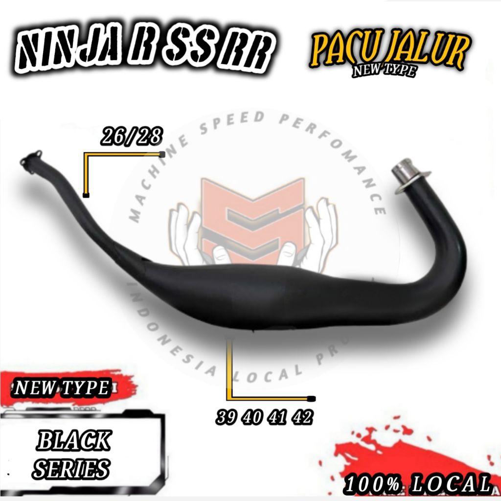 PERUT CHAMBER KNALPOT NINJA R SS RR VOLUME 39 - 42 SUPER COBRA MEDIUM HITAM DOFF ORIGINAL MACHINE BU