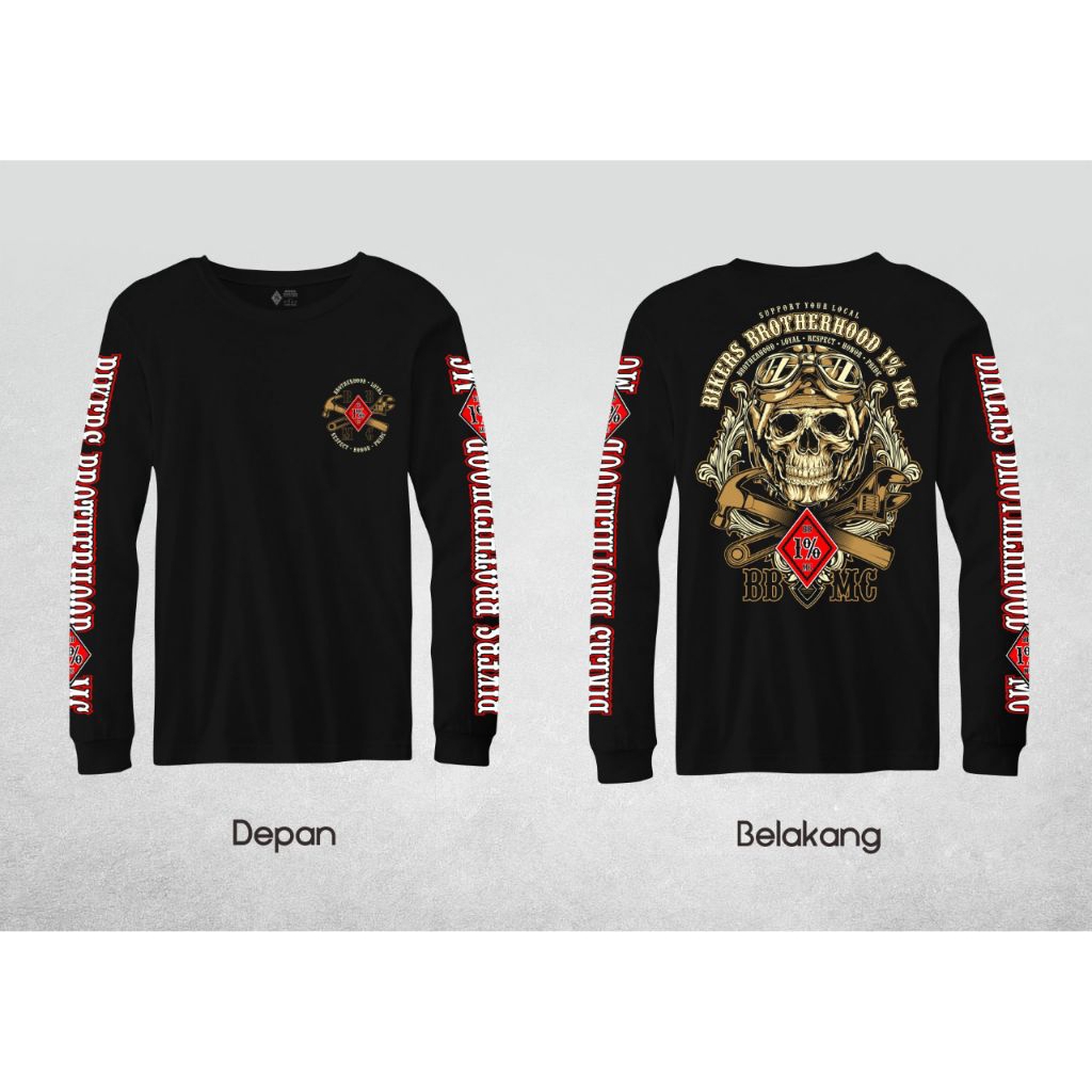 kaos panjang Bikers Brotherhood 1% MC (03)