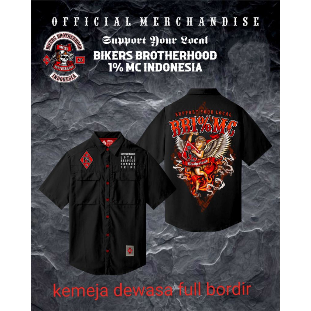 kemeja bikers brotherhood 1% MC (01)