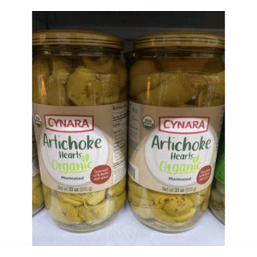 

Cynara Artichoke Hearts Organic Marinated 935g Artichoke Organik 935 Gram