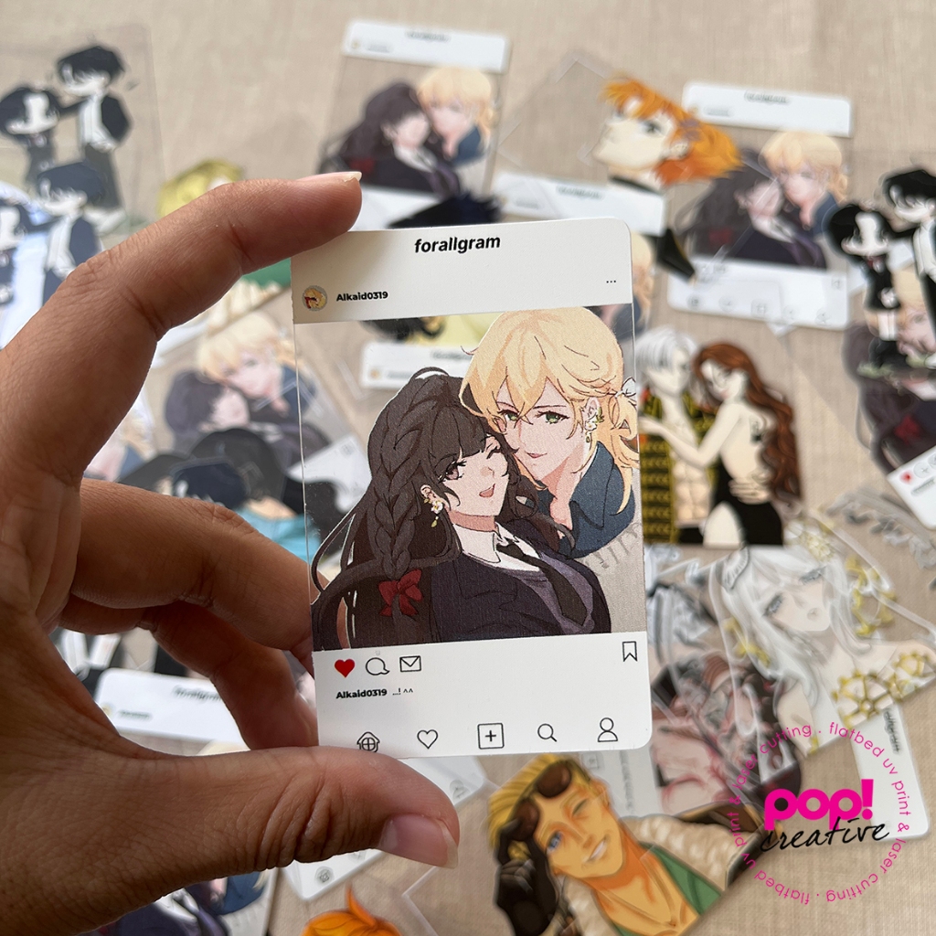 

Custom Photocard Transparan PVC clear custom frame photocard Cetak UV