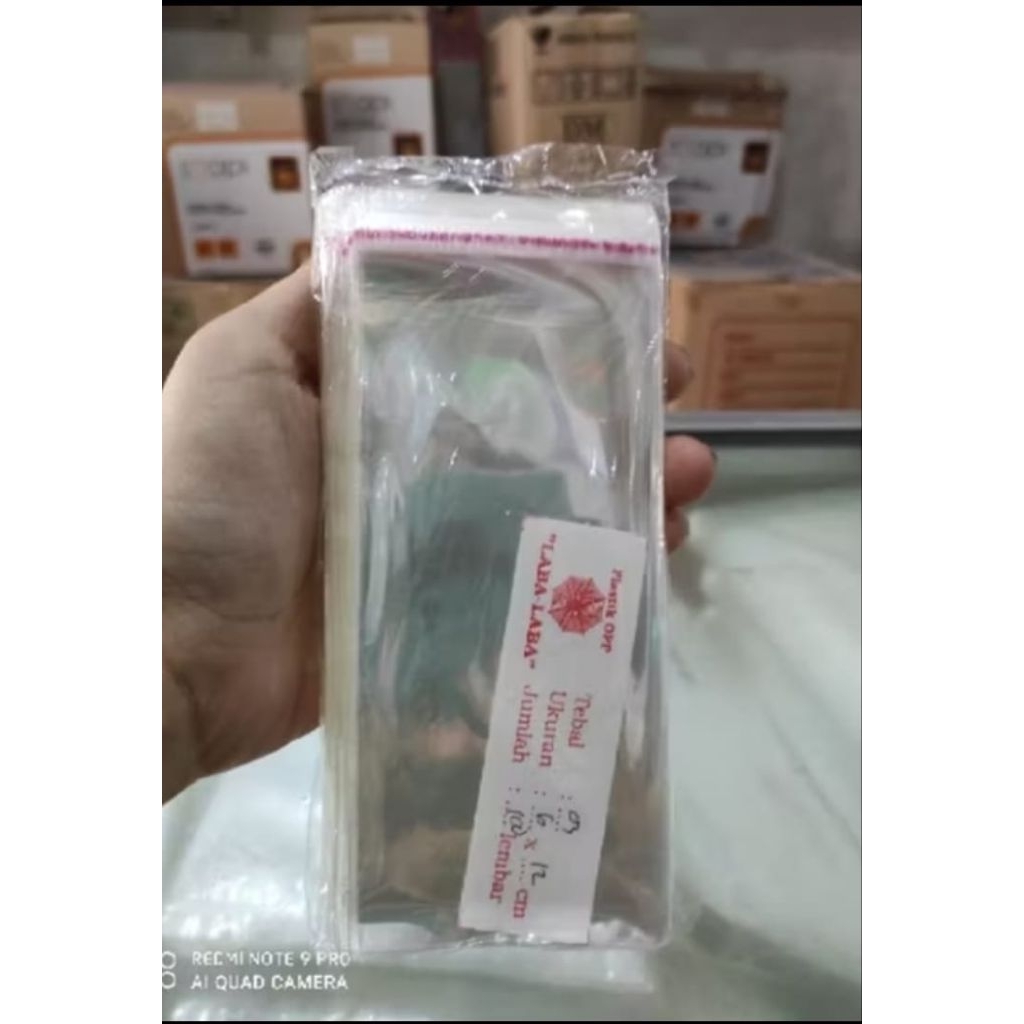 Plastik OPP 6x12 cm tebal 03