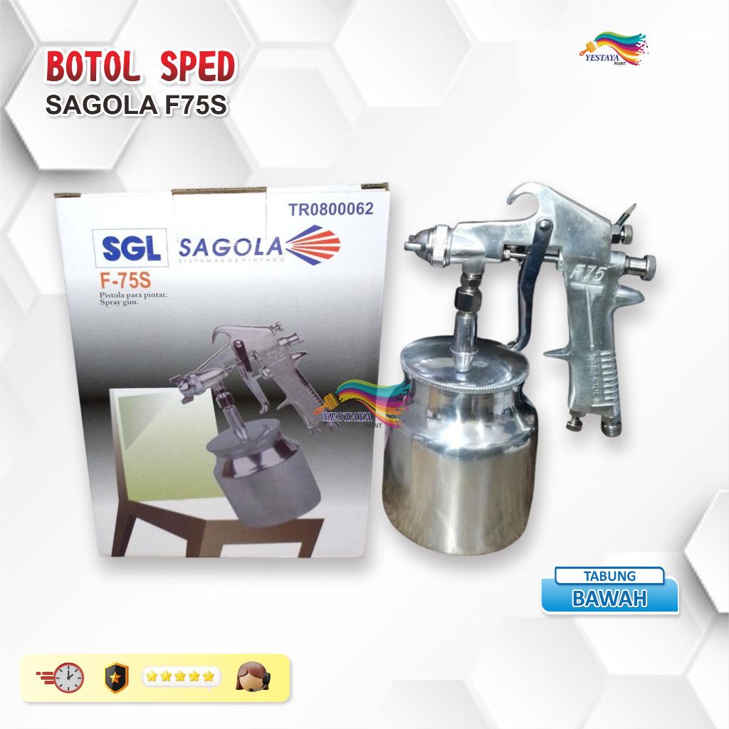 SPRAYGUN SAGOLA TABUNG BAWAH F75S