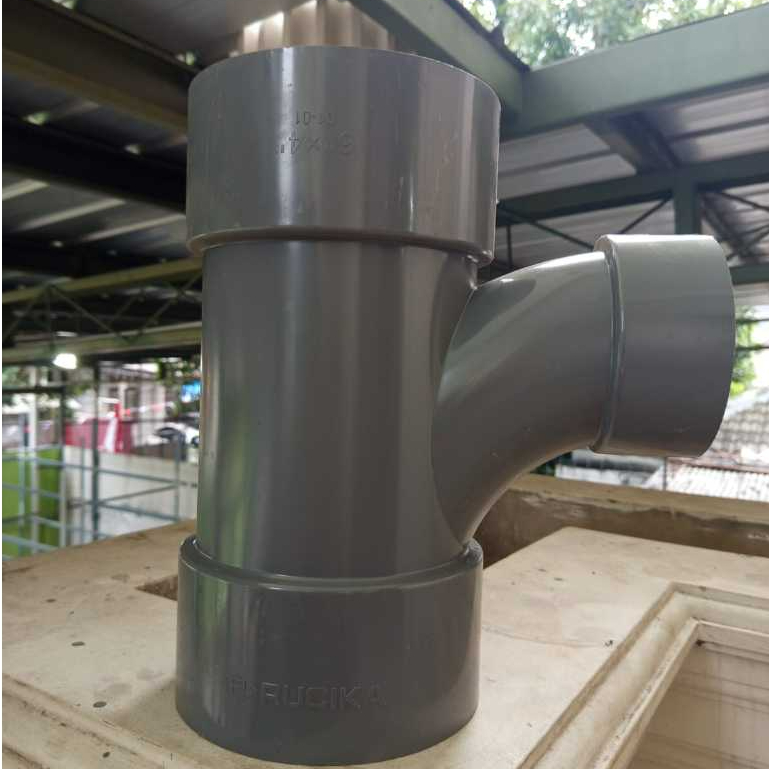 TEE Way PVC 6'' x 4'' D / Large Radius Tee PVC 6'' x 4'' D / TEE Way PVC 6 x 4 inch D / Large Radius