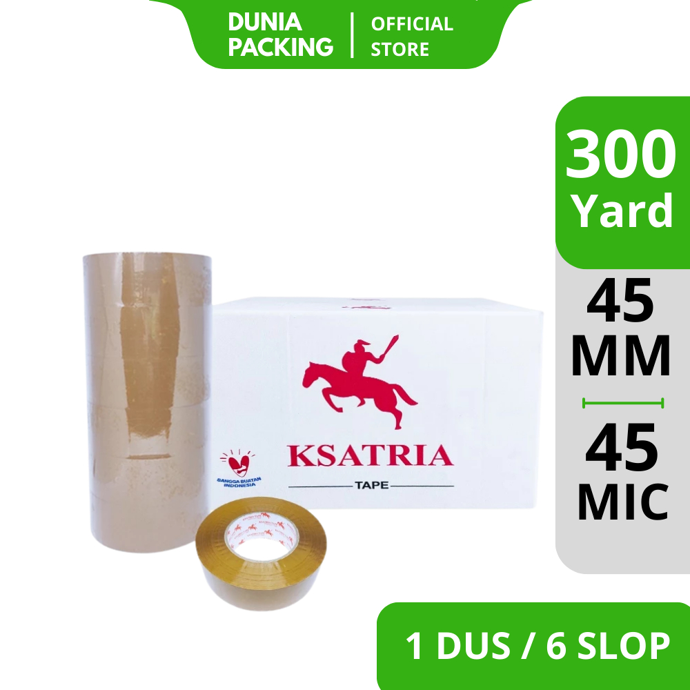 

[TERMURAH] Lakban OPP Tape / Lakban Coklat Dunia Packing 300 Yard (1 Dus)