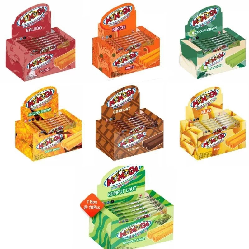 

(BIG BOX) Momogi LONG Stick Kimchi Jagung Cokelat (10 pcs)