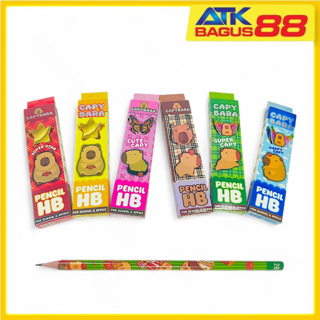 

Pensil HB Motif Capybara / Pensil Kayu Lucu untuk Sekolah & Kantor