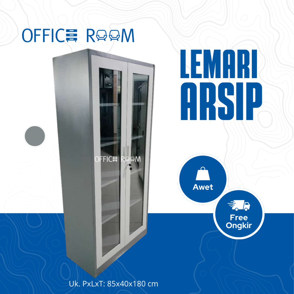 Lemari Arsip 2 Pintu Ayun Kaca