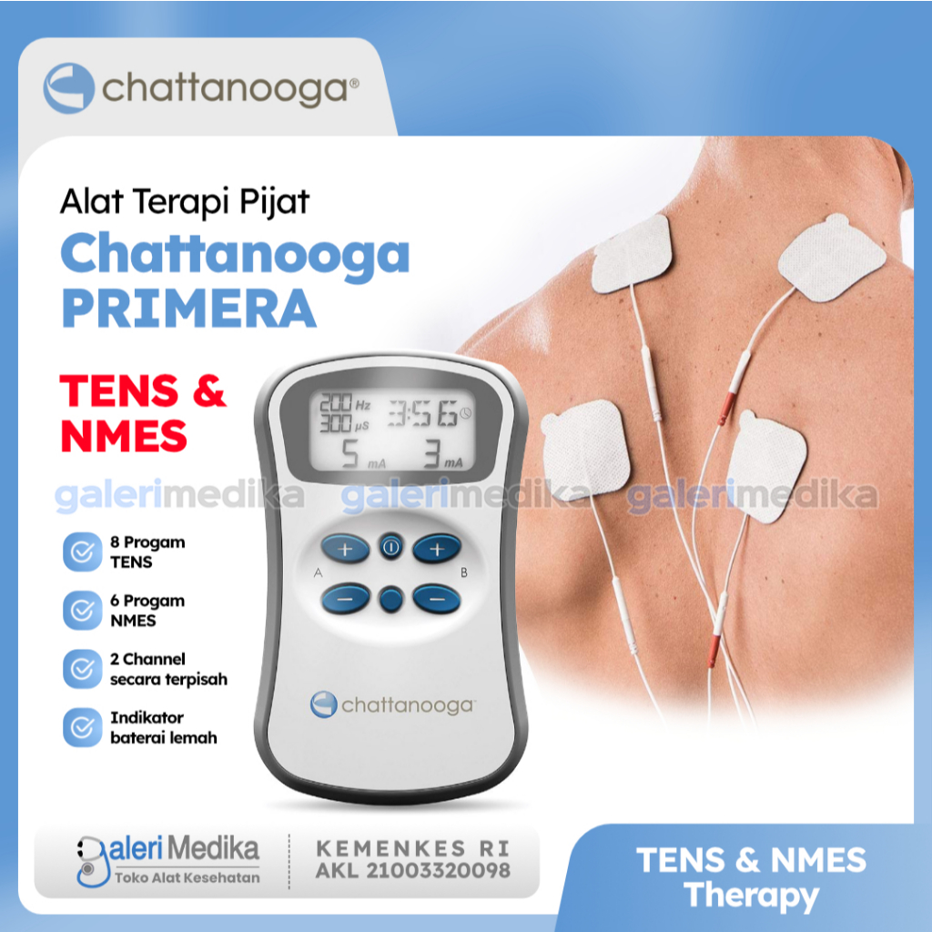 Alat Terapi Pijat Meredakan Nyeri Otot Chattanooga PRIMERA TENS & NMES All-in-One Pereda Nyeri Akut