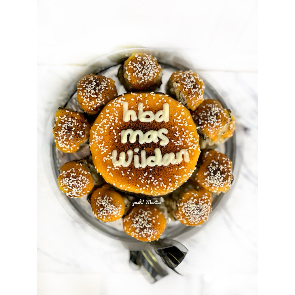 

2tier Small Mix Dimsum Mentai Cake | Sushi Cake | Dimsum Cake | Birthday Cake