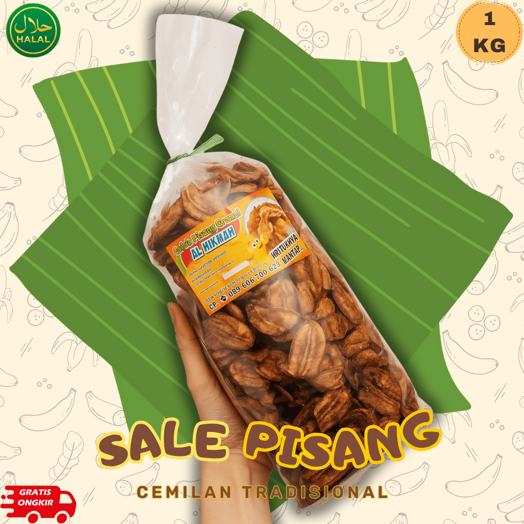 

Cemilan Sale Pisang Kering Renyah Manis Khas Cilacap 1 Kg