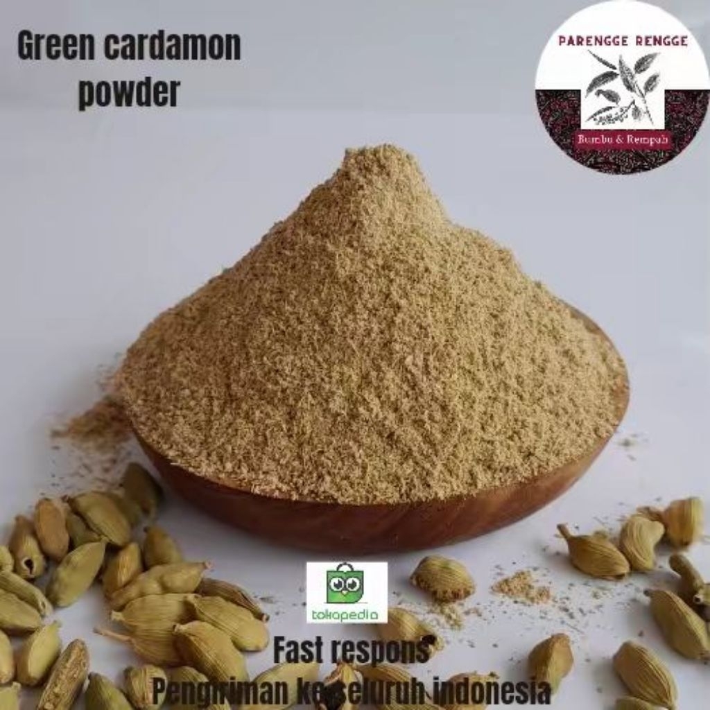 

Green cardamom bubuk / kapulaga india / kapulaga hijau bubuk