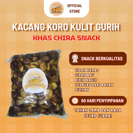 

CHIRA SNACK - KACANG KORO KULIT GURIH 250GRAM