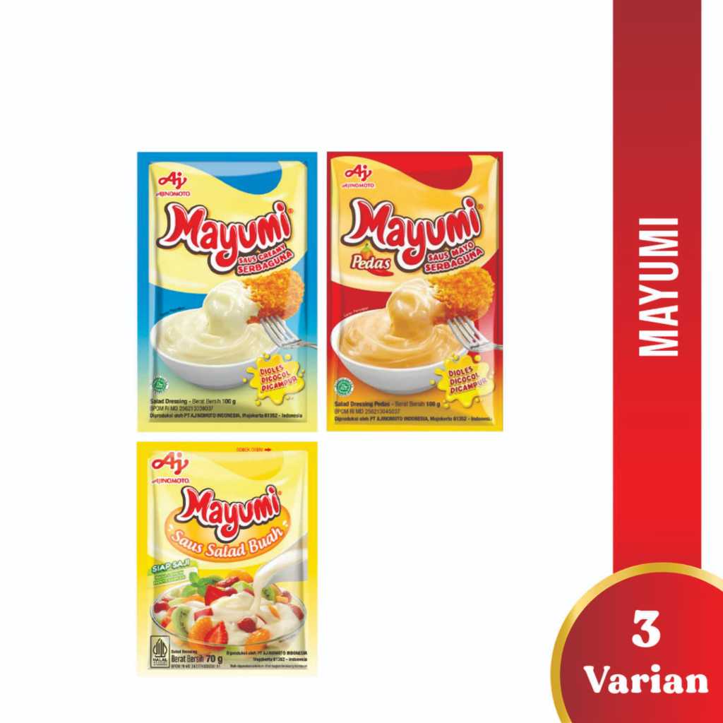 

Ajinomoto Mayumi Mayonaise Pedas,Original, Salad Buah