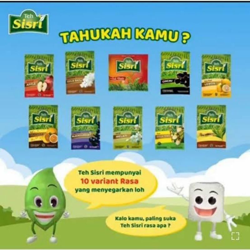 

Teh Sisri Minuman Teh Serbuk All Variant 1 Renceng @10 Sachet