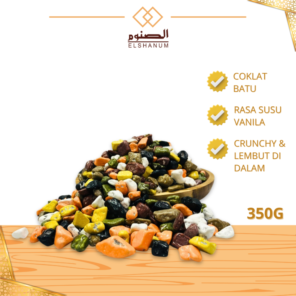 

Coklat Krikil Premium 350gr - Coklat Asli Turki - Coklat Krikil Batu / Coklat Arab