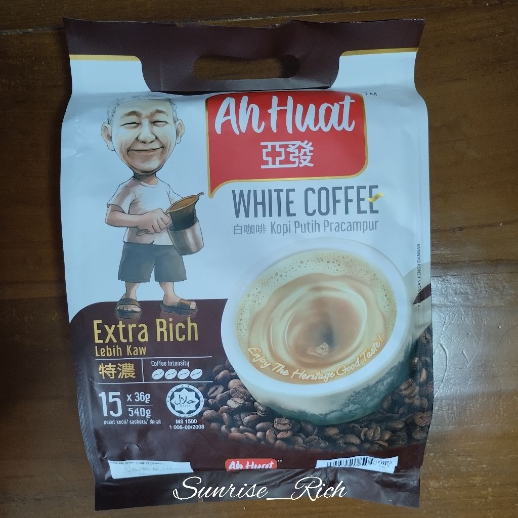 

Ah Huat White Coffee Extra Rich Malaysia (15 Sachets x 36g)