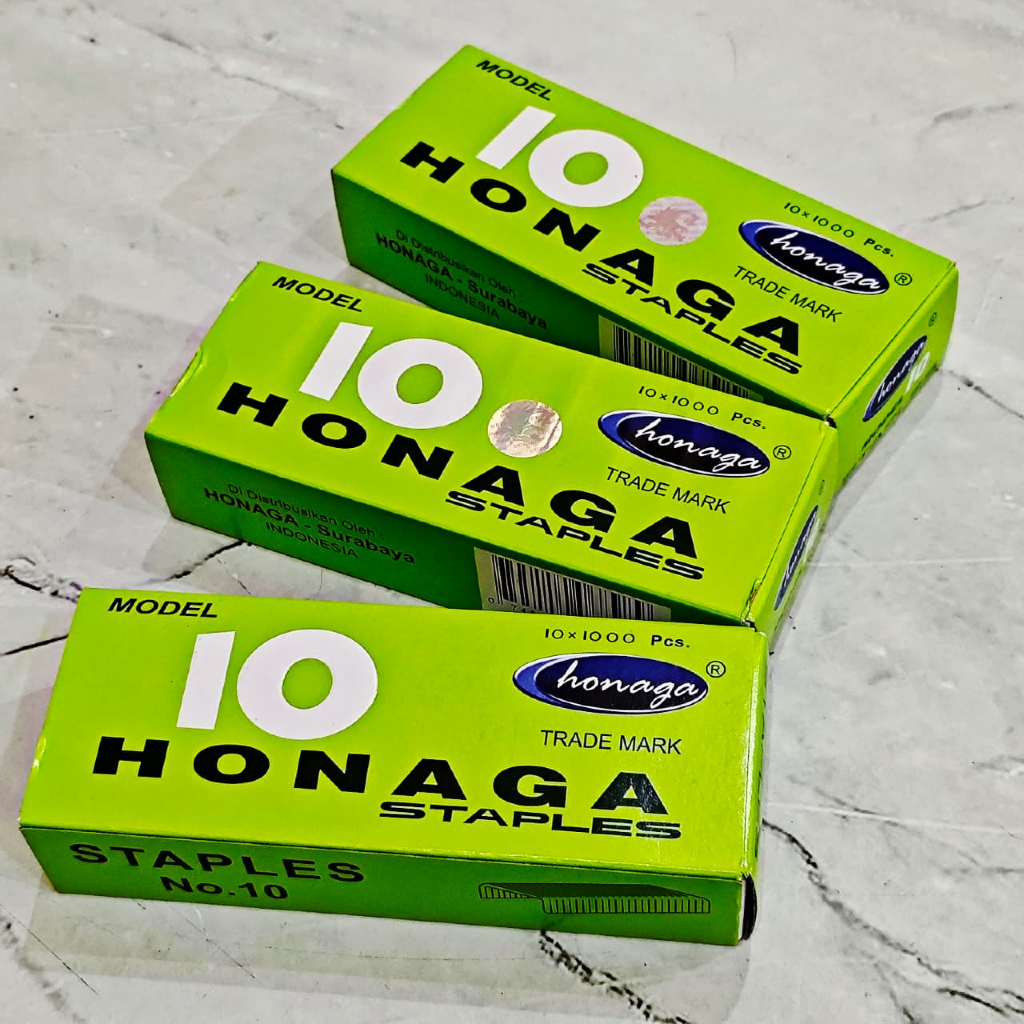 

SATU PACK ( 10 BOX KECIL ) Isi Staples Kecil No. 10 Honaga
