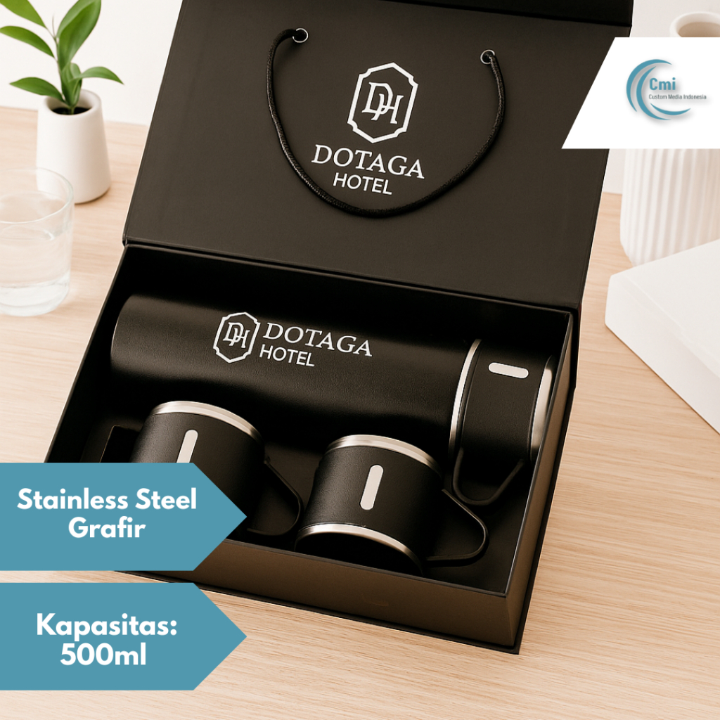 

TERMOS SET + PAPER BAG HOT PRINT CETAK NAMA, LOGO, FOTO, DAN LAIN SEBAGAINYA