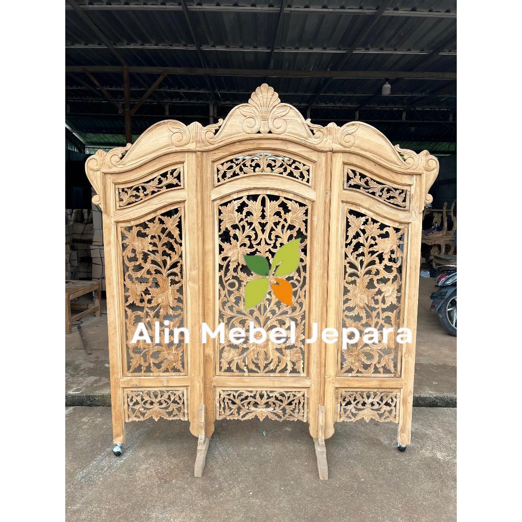 Sketsel 3 layer , Penyekat ruagan , Sketsel Ukiran , Sketsel Kayu Jati , Studio foto