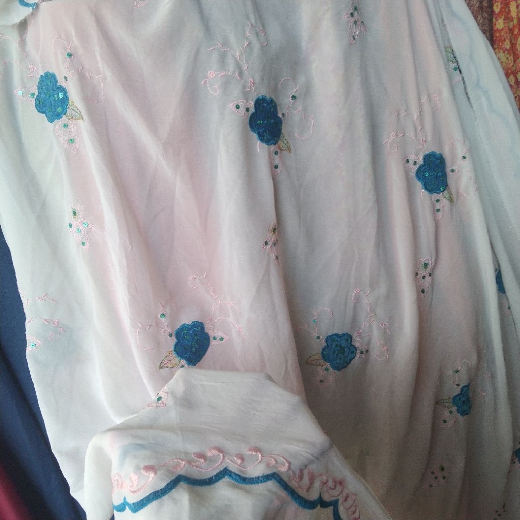 Kain sifon bordir,sutra | Harga/0,5m | bahan sifon bordiran | bahan sifon bordir | kain sifon bordir
